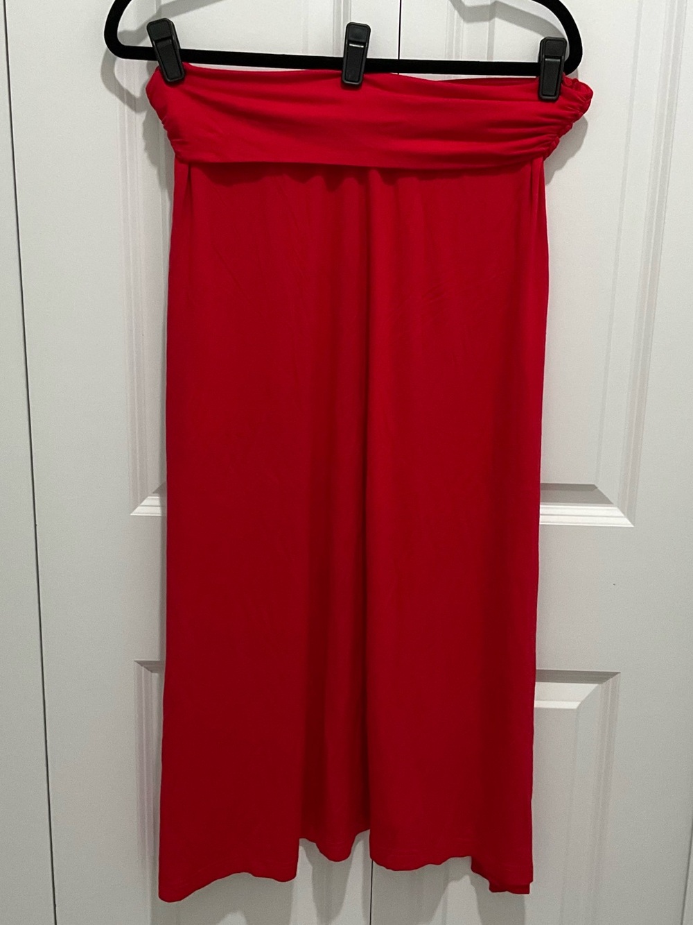 Maxi Skirt SZ M by Life Style Red Wear as a skirt or a Dress NWOT